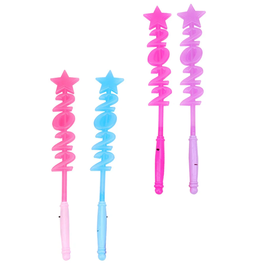 

4 шт., мигающая палочка с номером 2022 года, светящиеся палочки для ночного использования для детей, Хэллоуин, Рождественская тематическая вечеринка, флэш-палочка