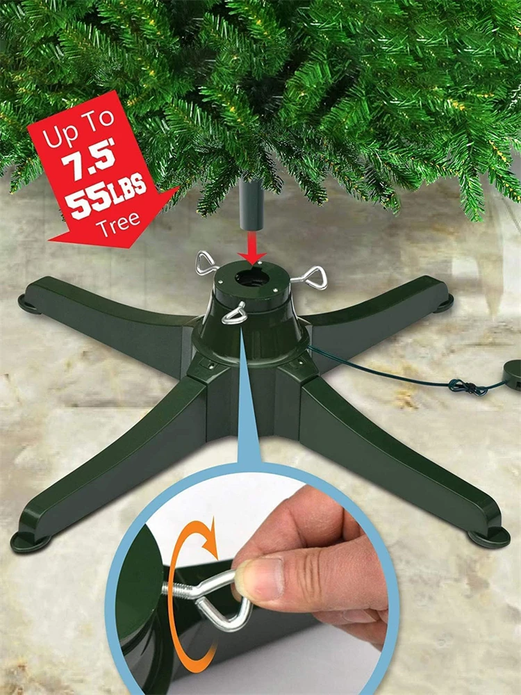 Christmas Tree Rotating Base Detachable Electric 360 Degree Rotating Christmas Tree Stand Xmas Party Supply Christmas Decoration