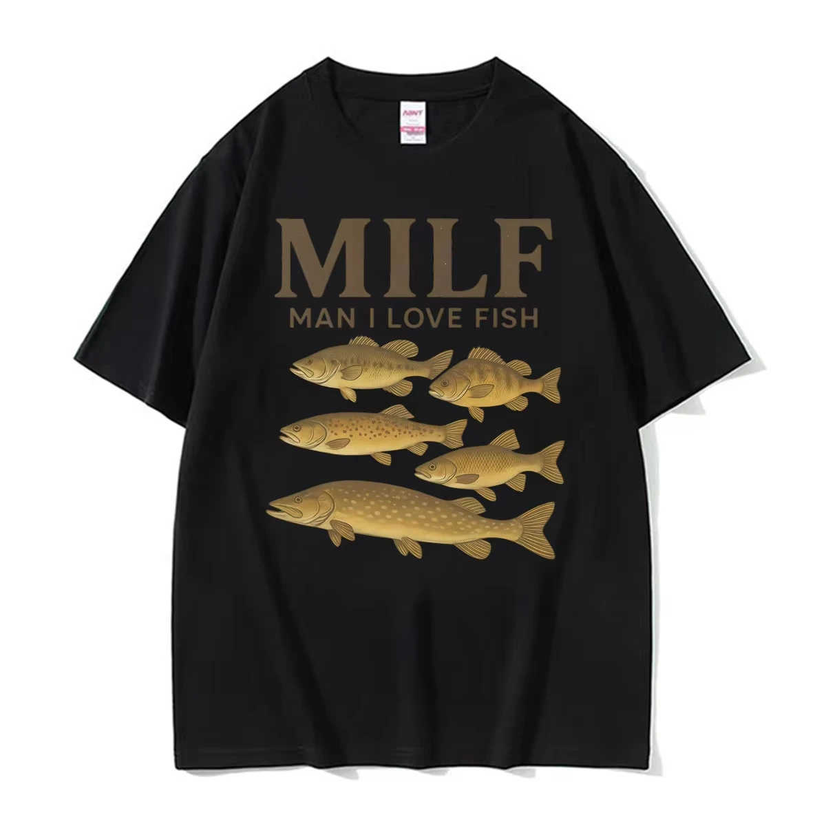 Man I Love Fish Lustiges Angel Meme Funny Graphic T-shirts Men Women Fashion High Quality Tee Shirt Comfort Short Sleeve T Shirt