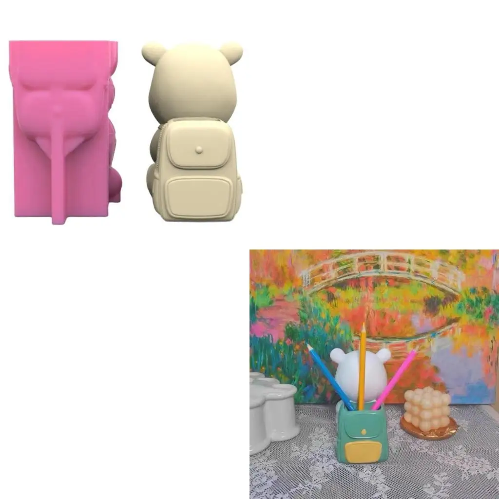

Силиконовая форма для медведя, сумка, держатель для ручек для энтузиастов DIY, формы для эпоксидной смолы