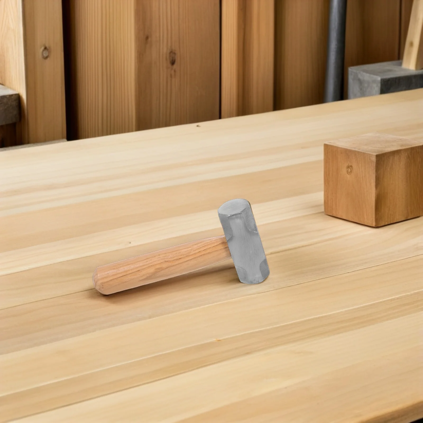 

Portable Small Hammer Tool Octagonal Head Solid Wood Handle Wear Resistant Ideal for Woodworking Crafts Woodworking Tools