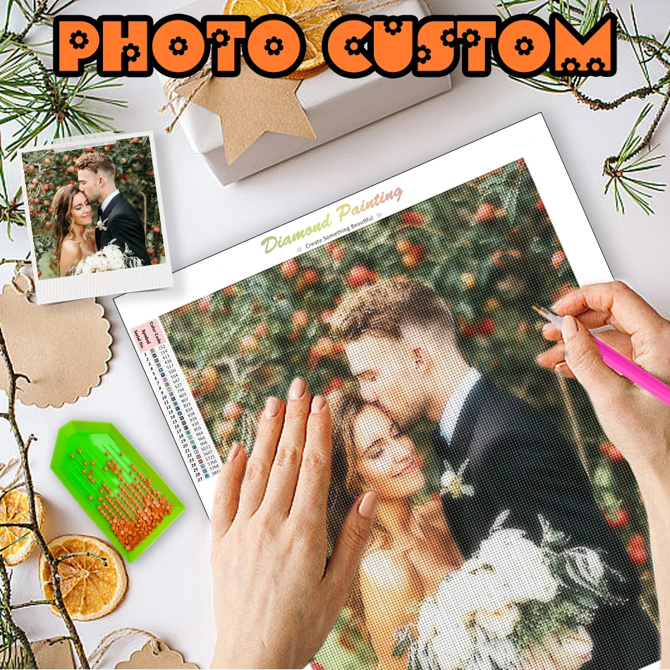 Photo Custom Full Square/Round Diamond Painting 5d Diy Family Portrait And Person Photos Embroidery Art Cross Stitch Home Decor