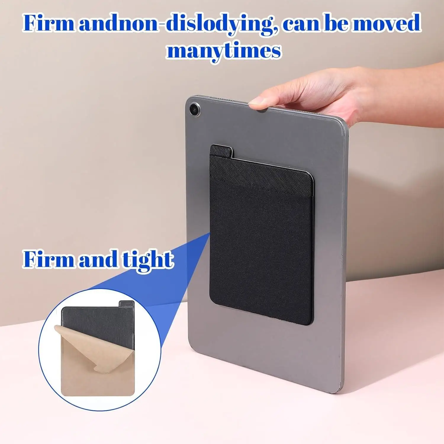 

Adhesive Pocket Pouch For Laptop Laptop Back Storage Bag Portable Reusable Storage Pocket For External Hard Drive Stylus Pens