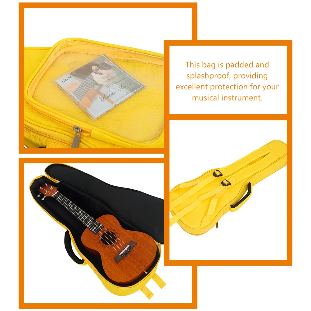 

Wide Shoulder Strap Ukulele Bag Lightweight Padded Carry Case for Small Guitar Beginner Child Durable Storage Holder Travel