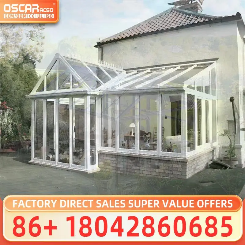 Modern Aluminum Glass Sunroom Winter Garden House with Waterproof Feature and DoortoDoor Delivery Aluminum Alloy Frame for Patio