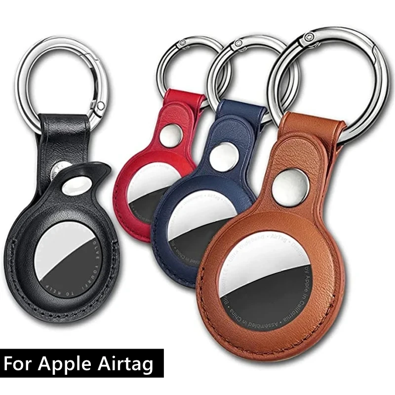 Leather Keychain  For Apple Airtag Protective Case  Anti-lost Tracker Locator Accessories For Airtags