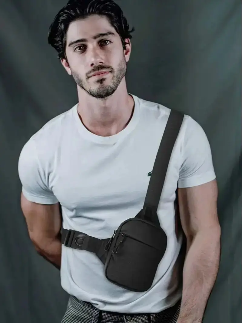 AliExpress NONE Casual Men Shoulder Chest Bag Nylon Waterproof Outdoor Sport Running Cycling Belt Bag Large Capacity Travel Phone Pouch Bag
