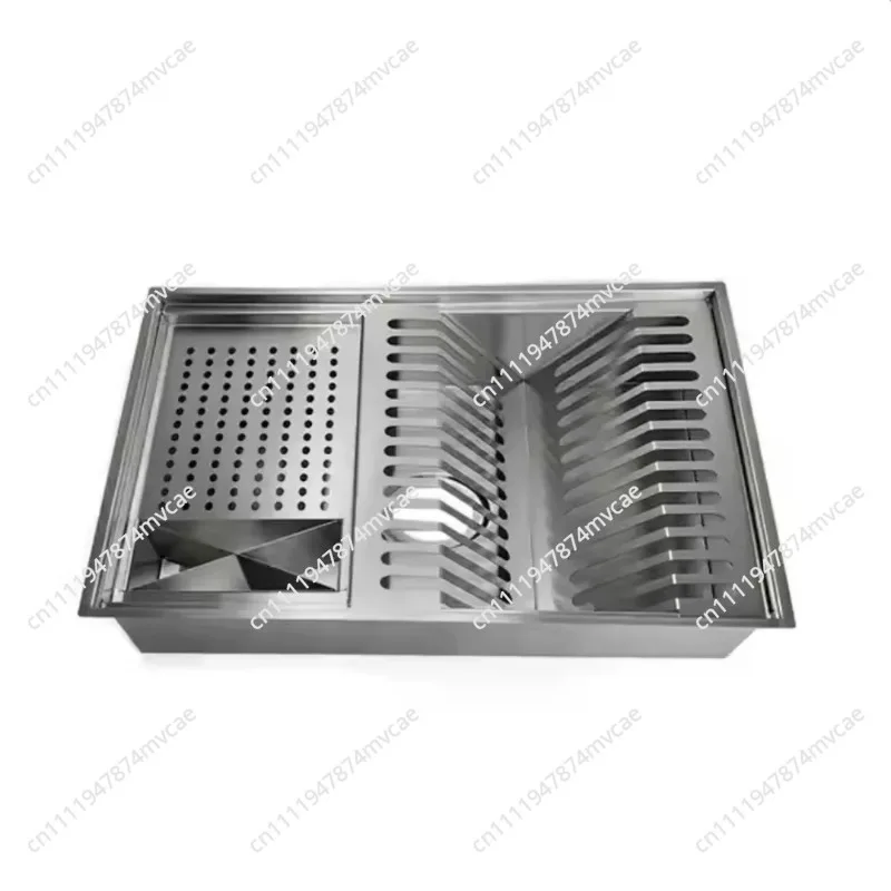 Custom Kitchen Counter Organizers Space-Saving Dish Rack Stainless Steel Kitchen Drying Rack with a Cutlery Holder