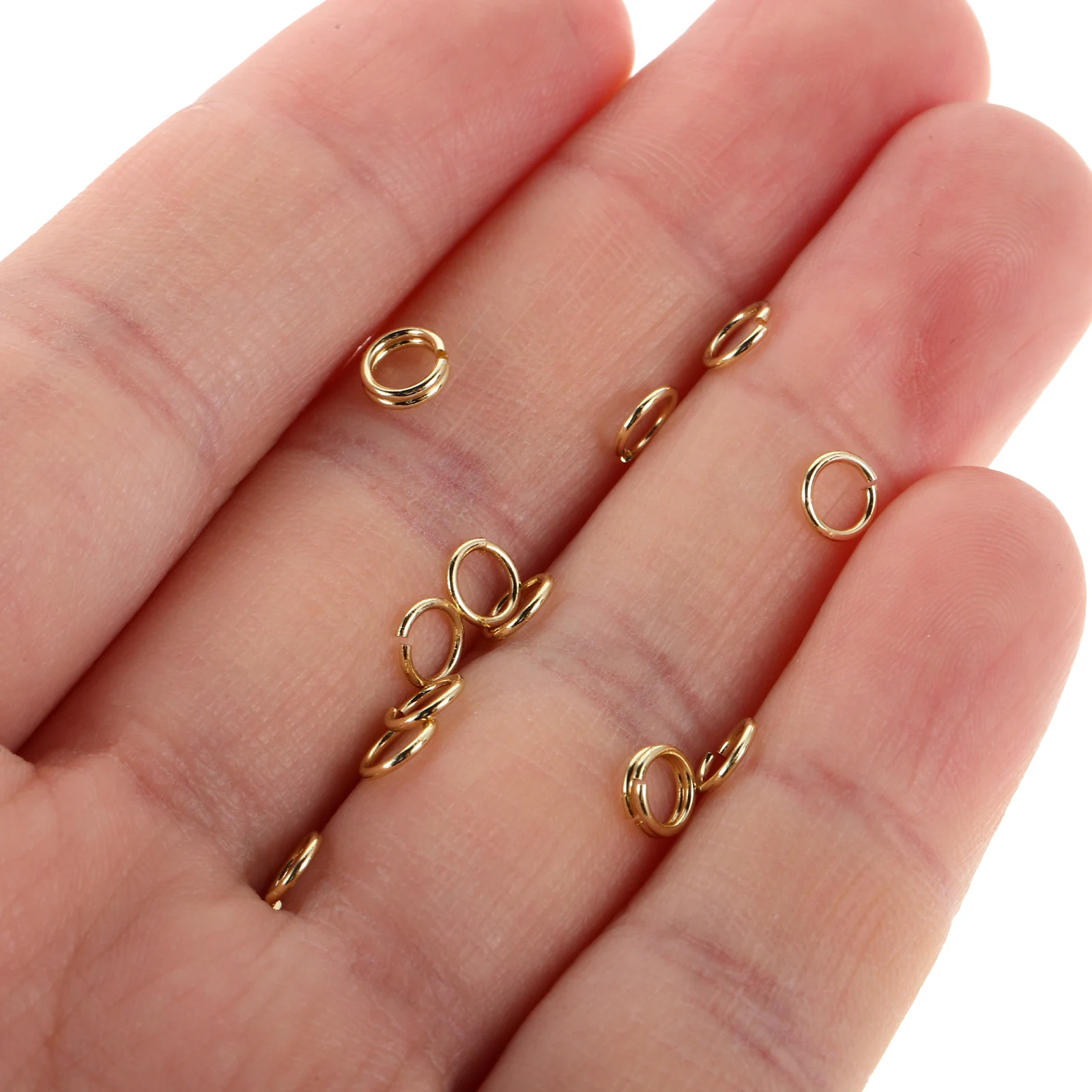

100Pcs Metal Open Jump Rings Essential DIY Jewelry Making Connectors for Necklace Bracelet Crafting Handmade Accessories