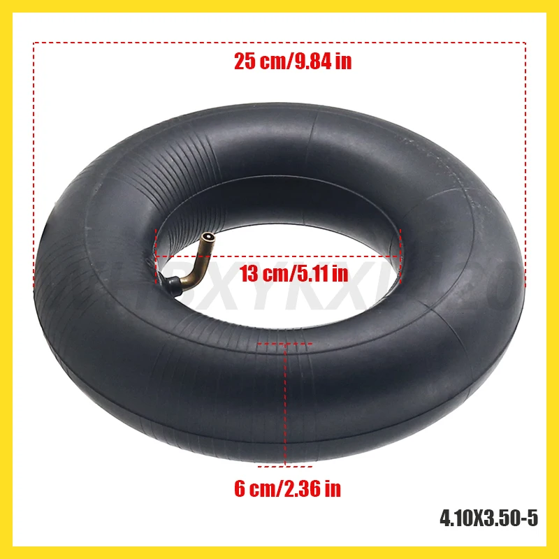 4.10/3.50-5 الإطار الخارجي للأنبوب الداخلي يناسب الدراجة الإلكترونية سكوتر كهربائي عجلة دراجة نارية صغيرة عجلة مطاطية