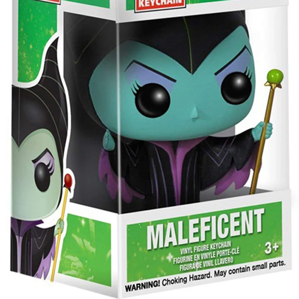 LLavero de bolsillo de princesa de Disney, figura maléfica, modelo de juguete