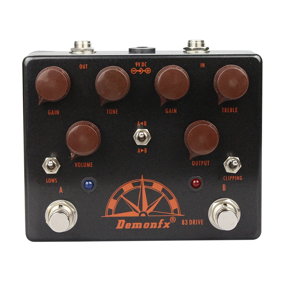 Demonfx 83 Drive Guitar Effect Pedal, Dual Drive Combined, Classics Bluesbreaker and K-C Pedal in One, High Quality, New