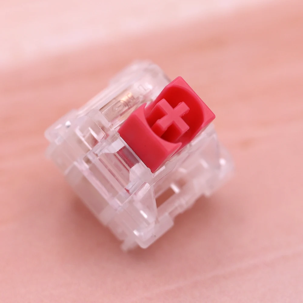 TTC Switches 45g 3Pins Silent Red Switch V3 Linear Transparent Axis for Mechanical Keyboard Diy