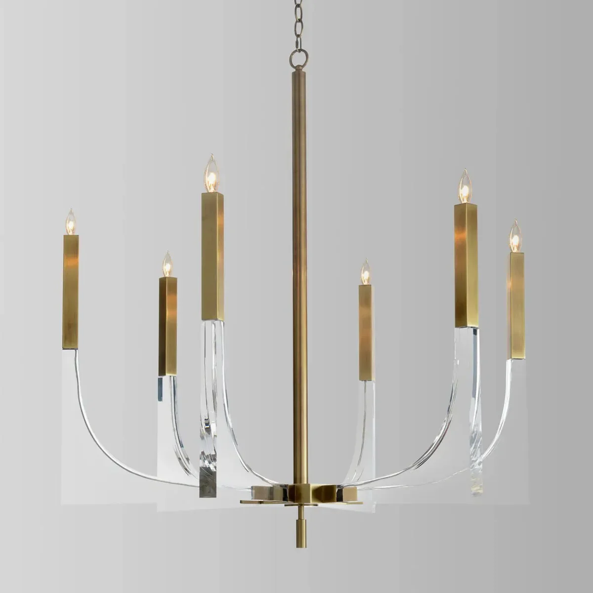 American retro all-copper candle chandelier French light luxury medieval villa bedroom lighting