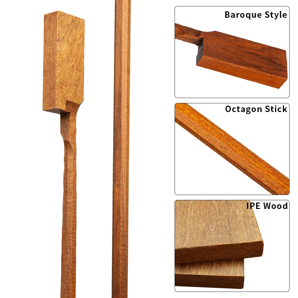 IPE Unfinished Baroque 4/4 3/4 1//2 1/4 1/8 Fiddle Bow Violino Arco Blanks Great Balance Stiffness Vintage Violin Bows