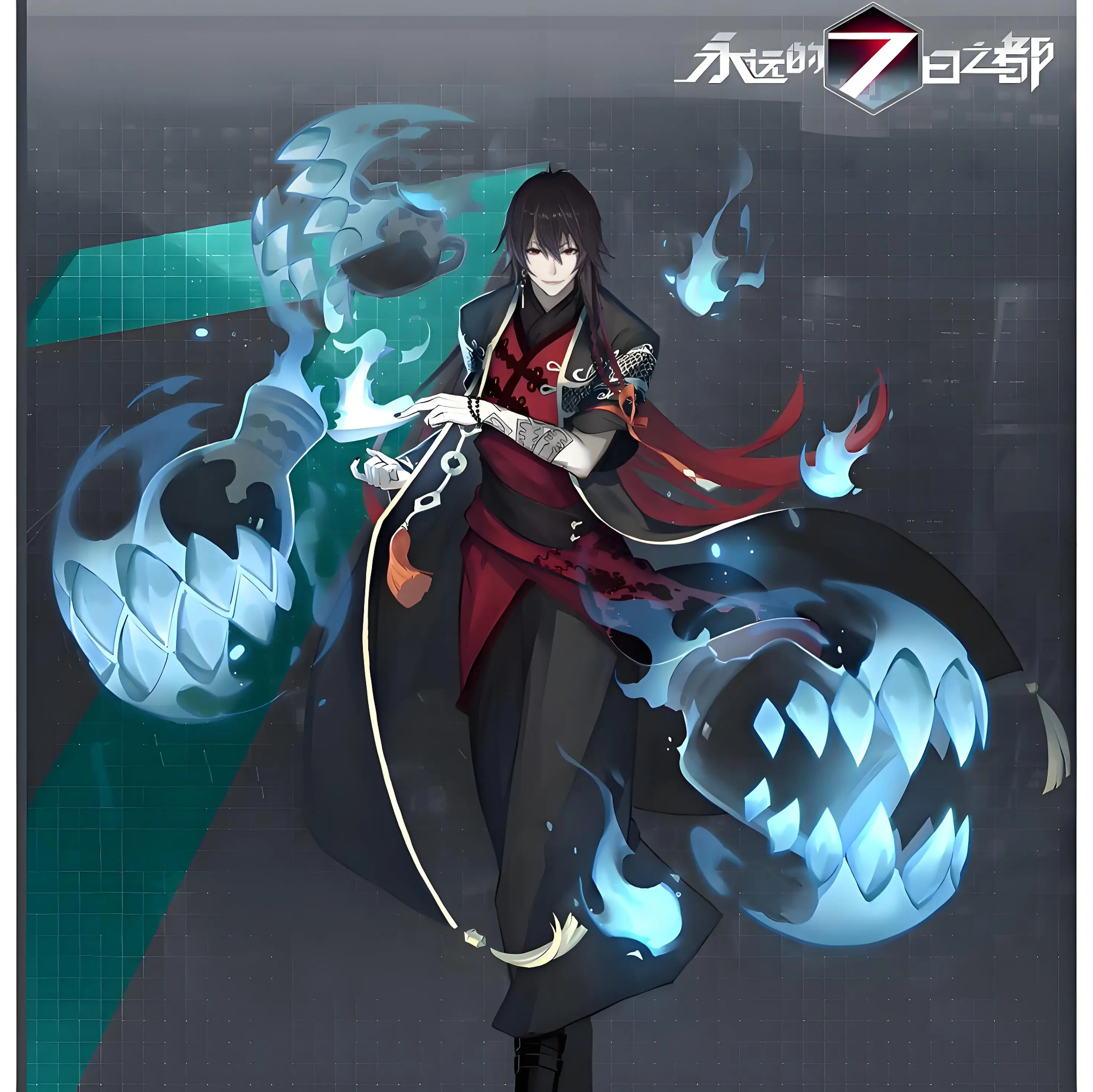 Seven Days City Zhong Hangu Cosplay Peruca Curta Cinza Marrom Anime Estilo Peruca Sintética para Festa Fantasia