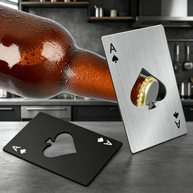 1-30Pcs Stainless Steel Poker Card Bottle Opener Portable Creative Beer Opener Bar Bartender Tool For Party Home