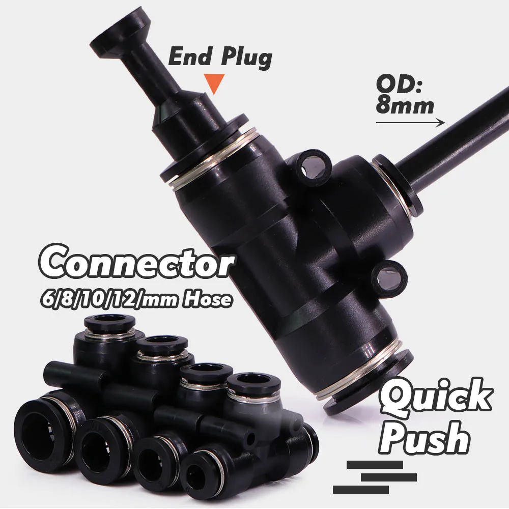 20/30/50cm 360° Bend Brass Misting Nozzles Adjustable Atomizer Sprayer Garden Irrigation Auto Watering 6/8/10/12mm Quick Connect