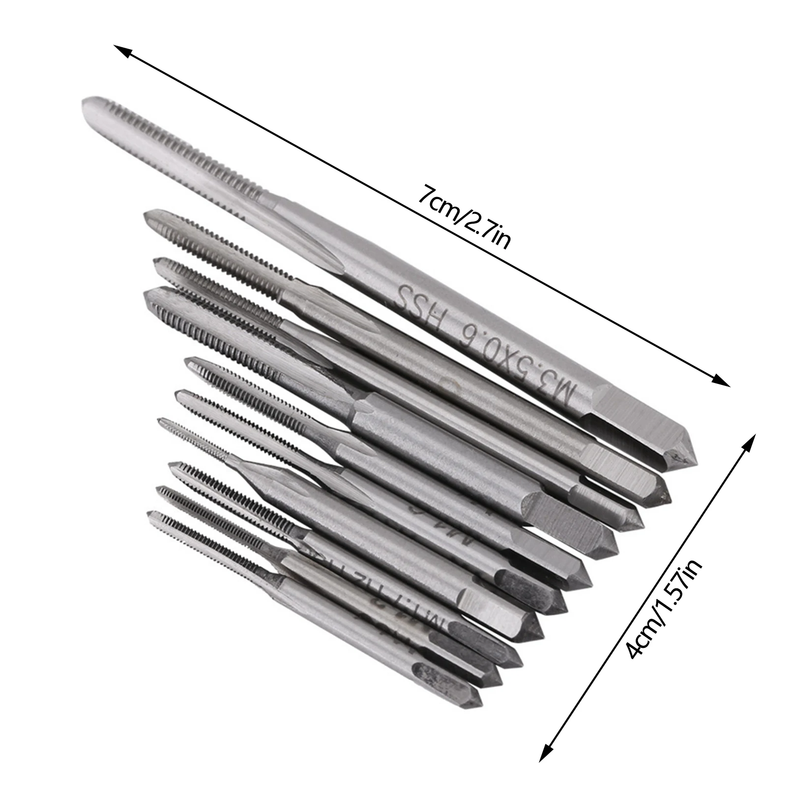 10PCS Mini M1 To M3.5 Threads Machine Taps Are Made Of High Wear/Heat Resistant High-Speed Steel For Durability