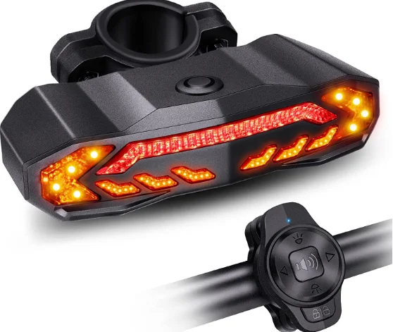 Vibration Sensor Bike Light Emitting Diode 1500 mAh USB Charging Waterproof Smart Bike Brake Light Bike Tail Light