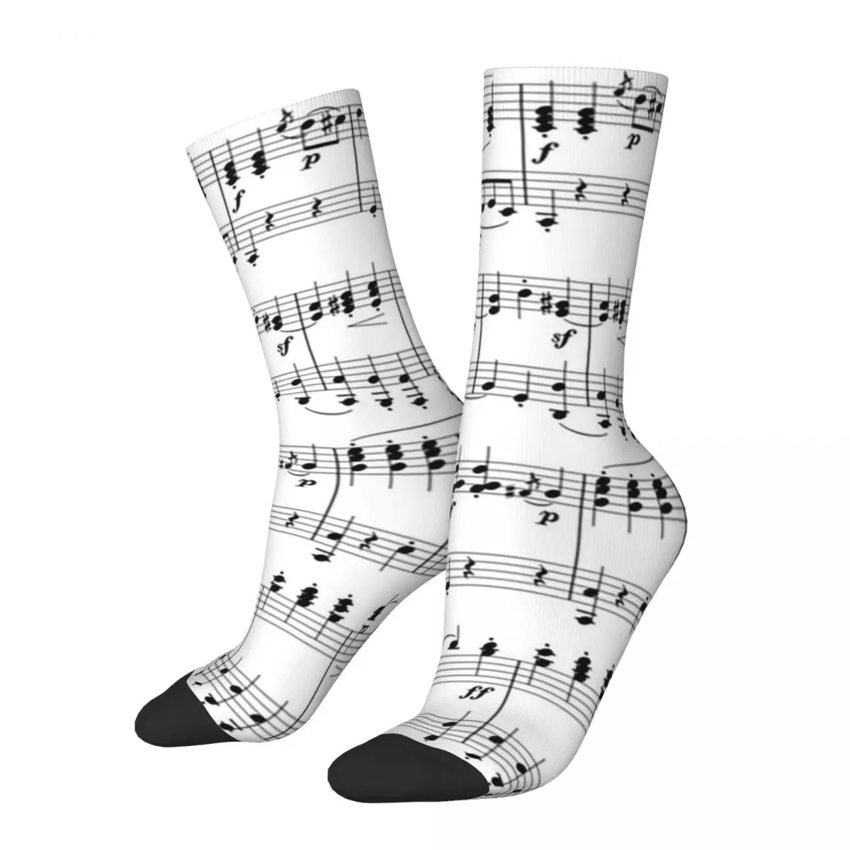 Sheet Music Socks Harajuku Sweat Absorbing Stockings All Season Long Socks Accessories for Unisex Gifts