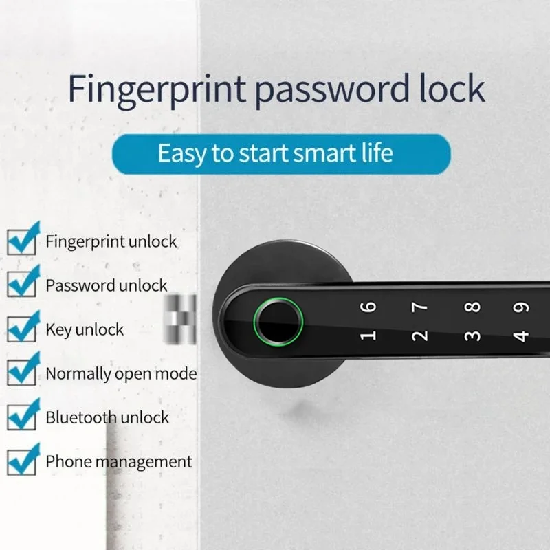 Wholesale Smart Door Lock Fingerprint Tuya Poigne Serrure De Porte Intelligente Digital