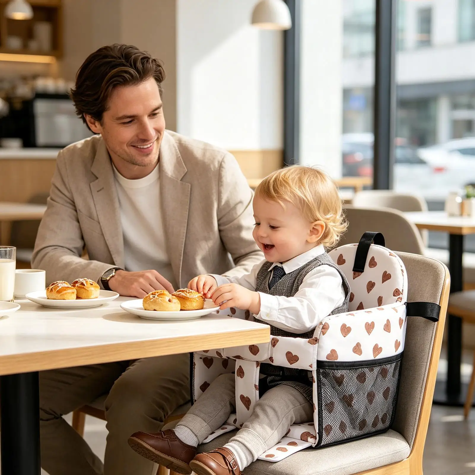 Kids Shopping Cart Cover Children Stroller Liner Protector Kids Booster Seat Cover for Restaurant Dining Room Home Vacation