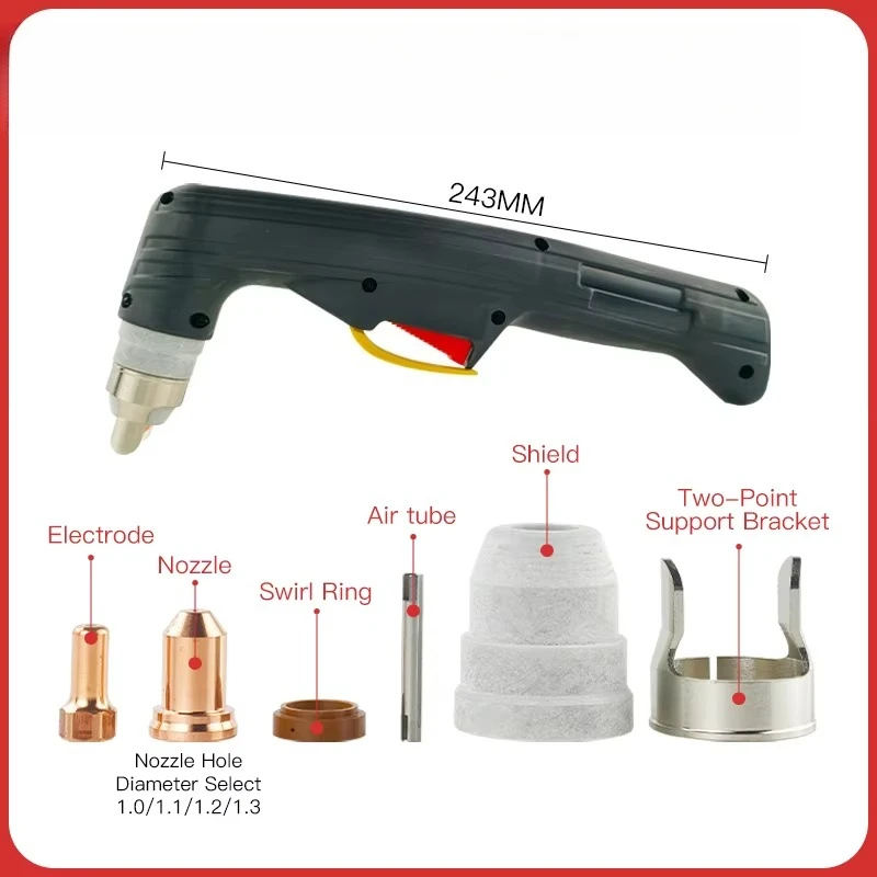 100sets PTM-80 Copper Nozzles Cutting Head Tip  PT80 IPT-80 Air Cooled Low Frequency Plasma Nozzle Welding Soldering
