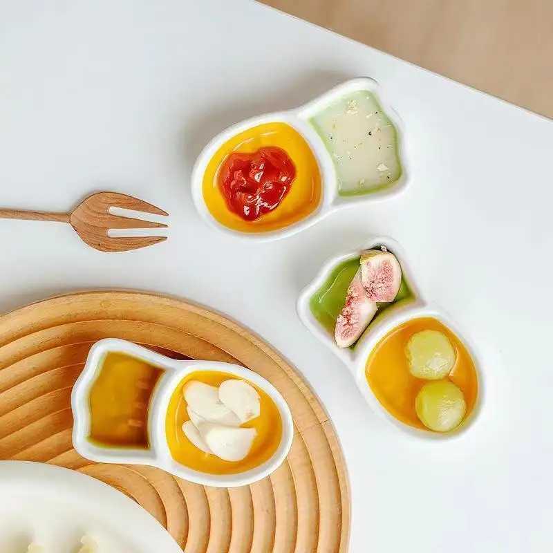 1 قطعة شكل الجزرة لطيف طبق سيراميك وجبات خفيفة منزلية أطباق الصلصات التوابل لوحة صغيرة الصحن أدوات المائدة أدوات المائدة في الهواء الطلق