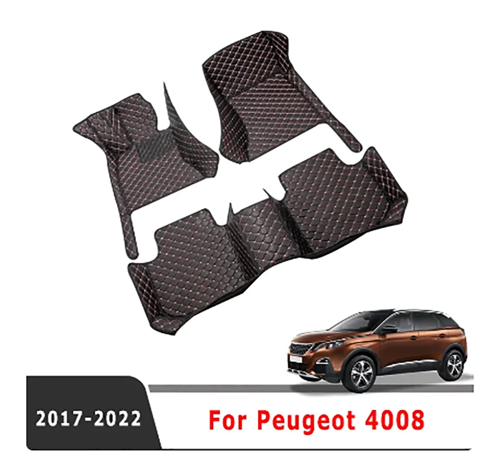 

Для Peugeot 4008 2023 2022 2021 2020 2019 2018 2017 водонепроницаемые аксессуары для интерьера коврик для ног автомобильные коврики