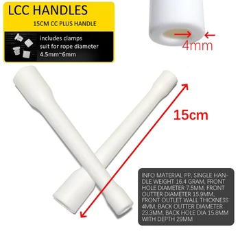 Yedek Kolu atlama ipi DIY parça aksesuarları 15 cm uzunluk 1 çift kolları kelepçeleri ile 5mm 6mm uygun PVC hız halatı