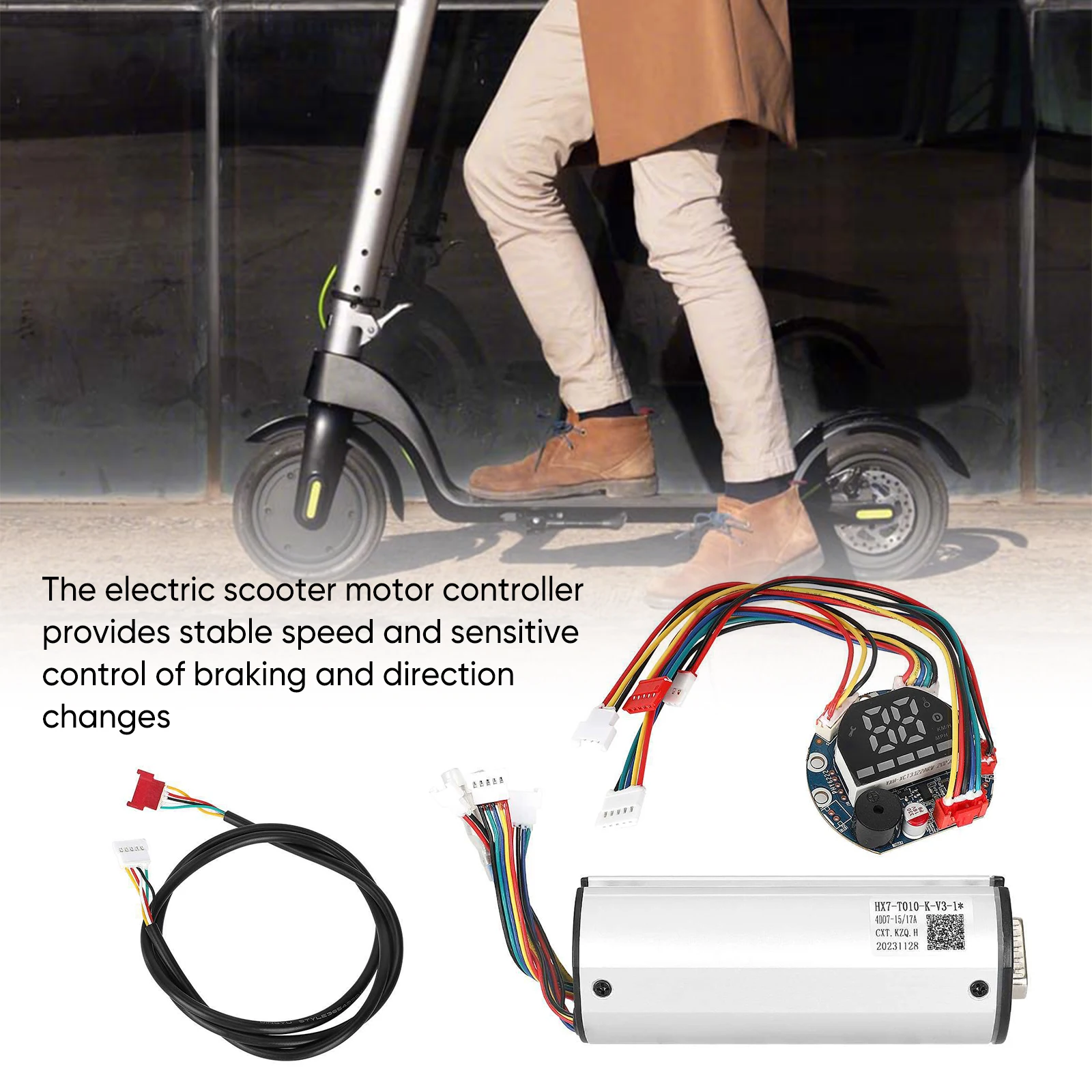 Electric Scooter Controller Aluminium Alloy 36V Motor Controller Compatible for HX X7 Electric Scooter
