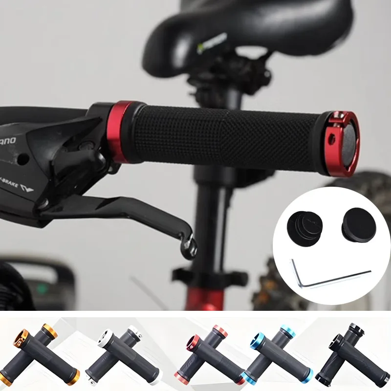 AliExpress 1 Set Bicycle Grips with Locking Clamps Mountain MTB Bikes Handlebar Grips Non-Slip Bicycle Hand Grips Cycling Bike Accessories