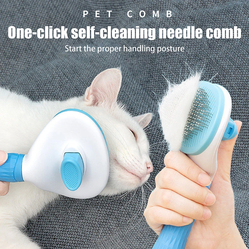 Dog Cat Non-slip Beauty Brush Dog Grooming Equipment Pet Hair Removal Comb Self Cleaning Slicker Brush Shedding Massage Comb