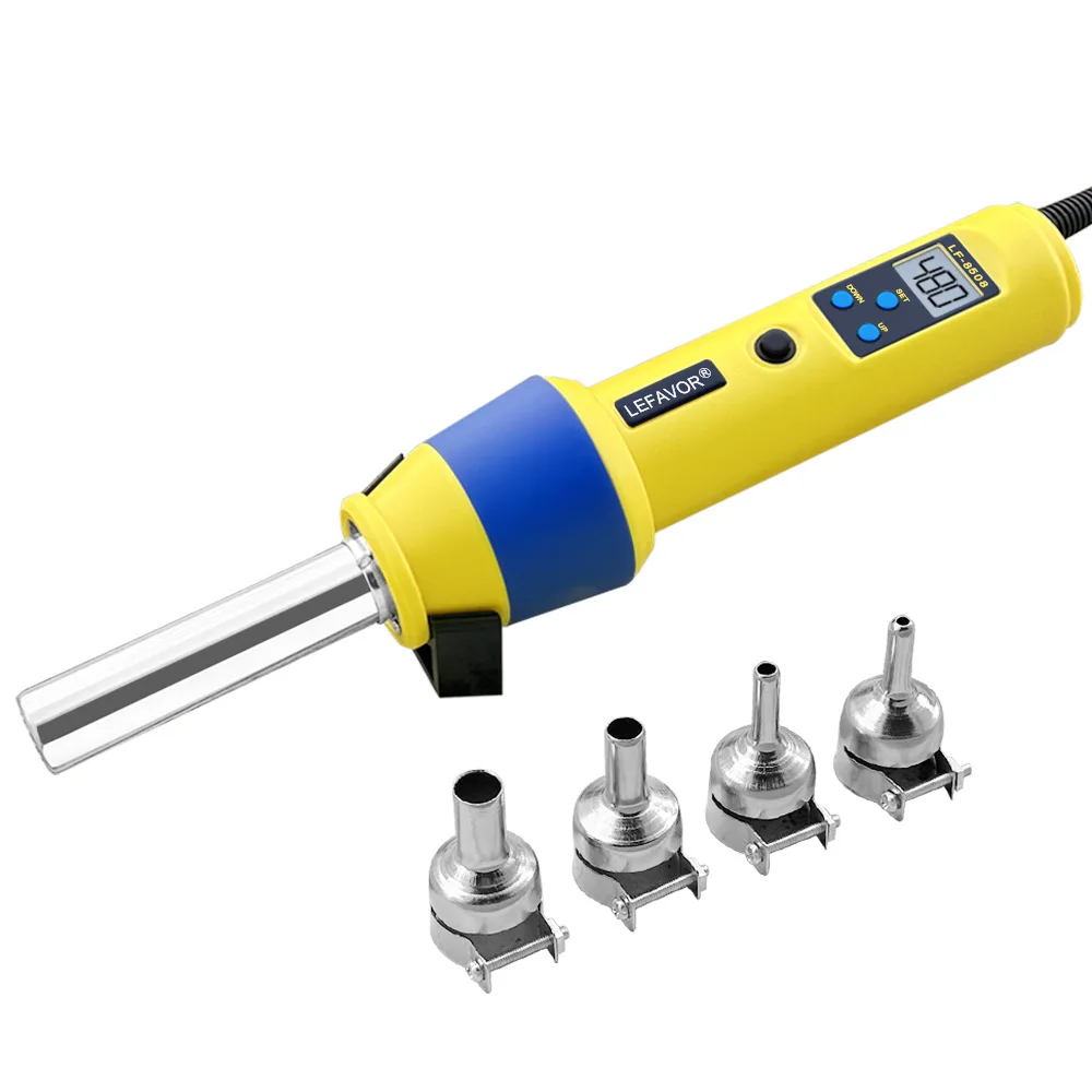 LF8508 Portable Temperature Control Heat Gun Adjustable Temperature Industrial Drying Gun Digital Display