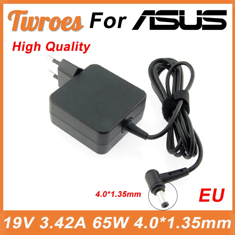 

TWROES 19V 3.42A 65W 4,0*1,35mm EU/US/UK Plug адаптер питания для ноутбука Asus Zenbook UX32VD UX305CA ux31a x201e ux305f