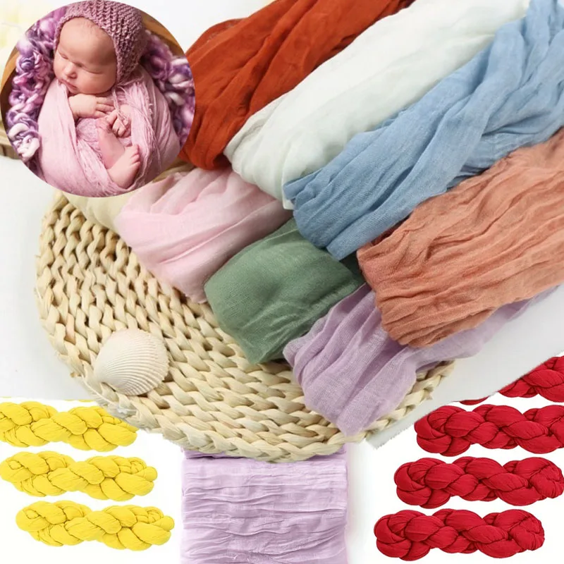 

6 шт., комплект реквизита для детской фотосъемки, разные цвета, эластичная марлевая салфетка, отличное значение, набор пеленания новорожденных для фотографий