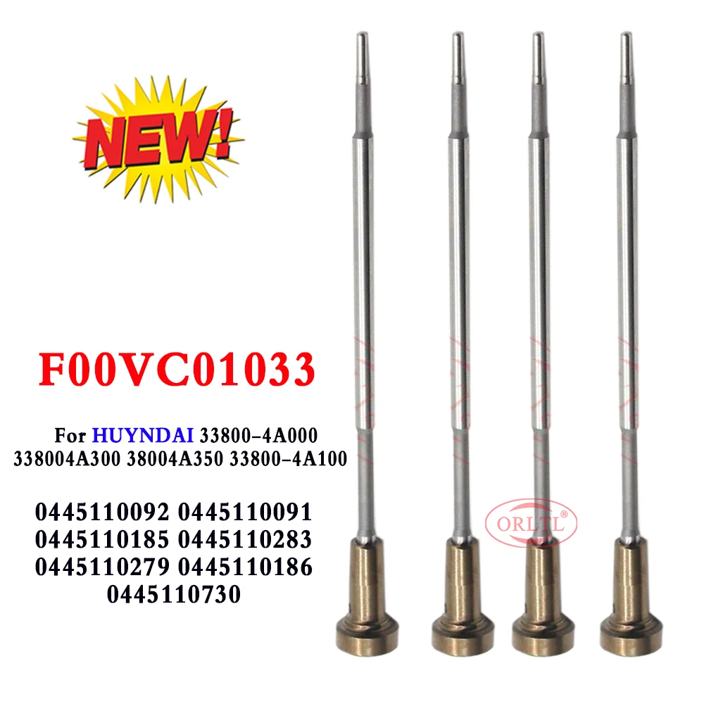 4 Pieces*F00VC01033 For HUYNDAI 33800-4A000 Control Valve F 00V C01 033 Injector Parts For 0445110092 0445110091