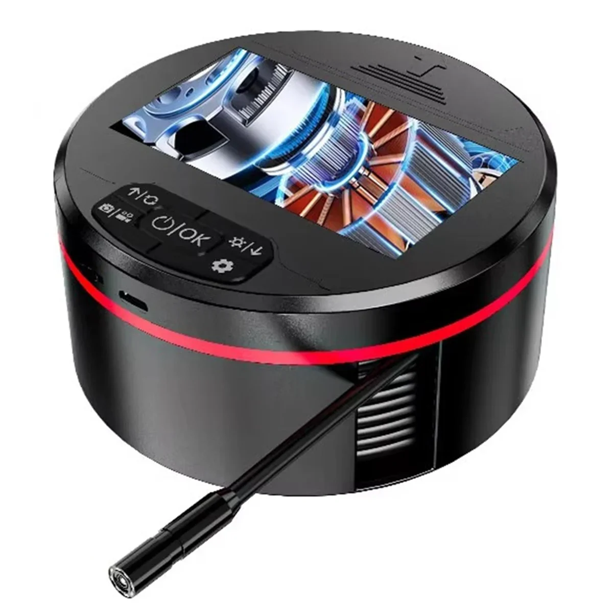 5m Camera 8mm 1080P HD Stowable LCD Borescope with 4.3 Inch Handheld Pipe Sewer Inspection Camera