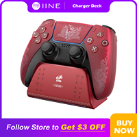 IINE CHARGING STATION FOR PS5 CONTROLLER/Anti-slip Design，LED Indicator，Overcharge Protection，Fast Charging