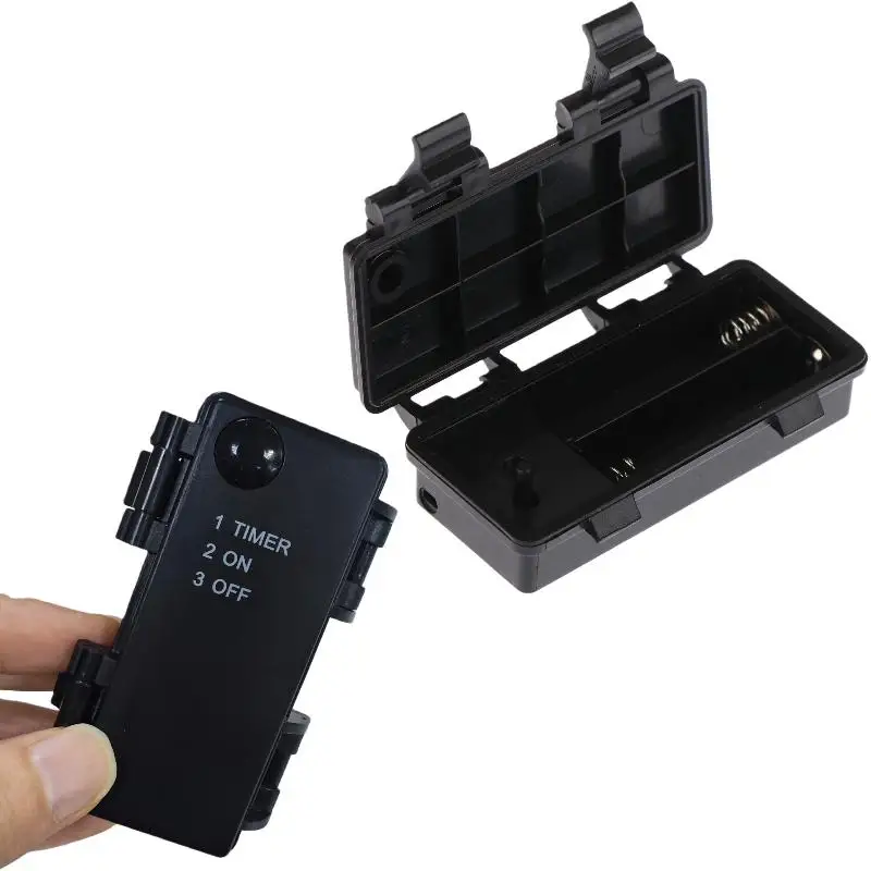 1Pcs 2 Sections AA Battery Holder 3V No.5 Waterproof And Dustproof Battery Cartridge With Timing Function