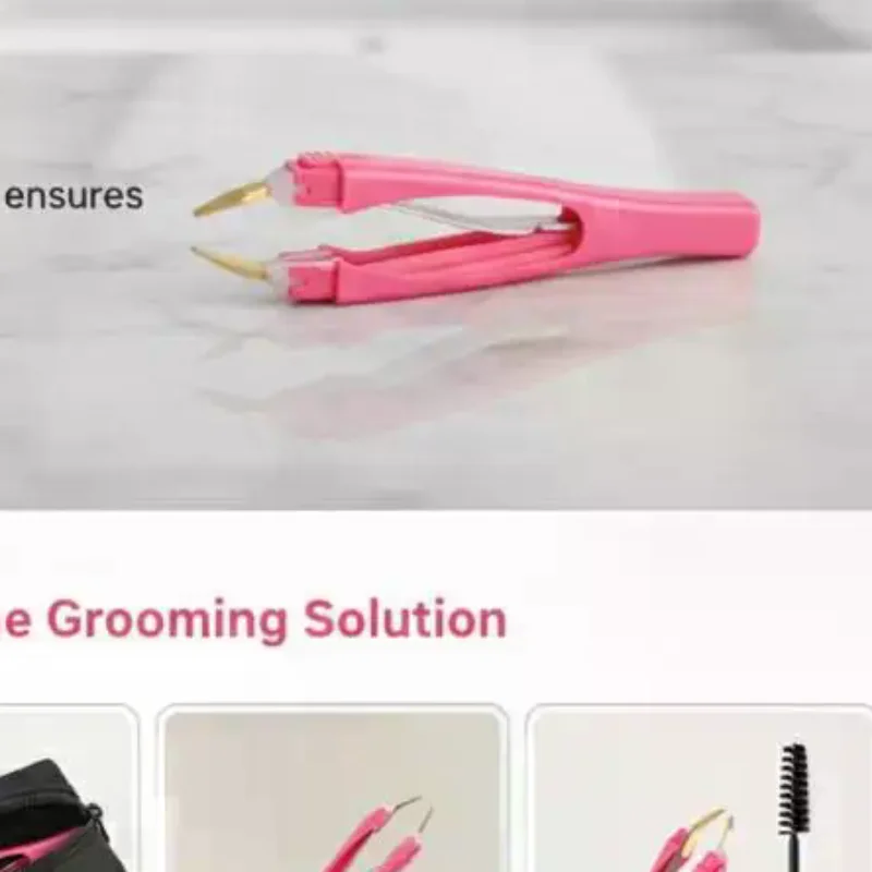 Eyebrow Tweezer Automatic Retractable Precision Tip Facial Hair Beard Removal Grooming Tool for Women
