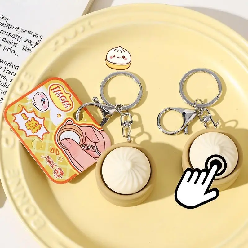 

1 шт. Игрушка-антистресс для снятия напряжения и досуга: мультяшный плюшевый булочек-кликер, сенсорная игрушка для снятия стресса