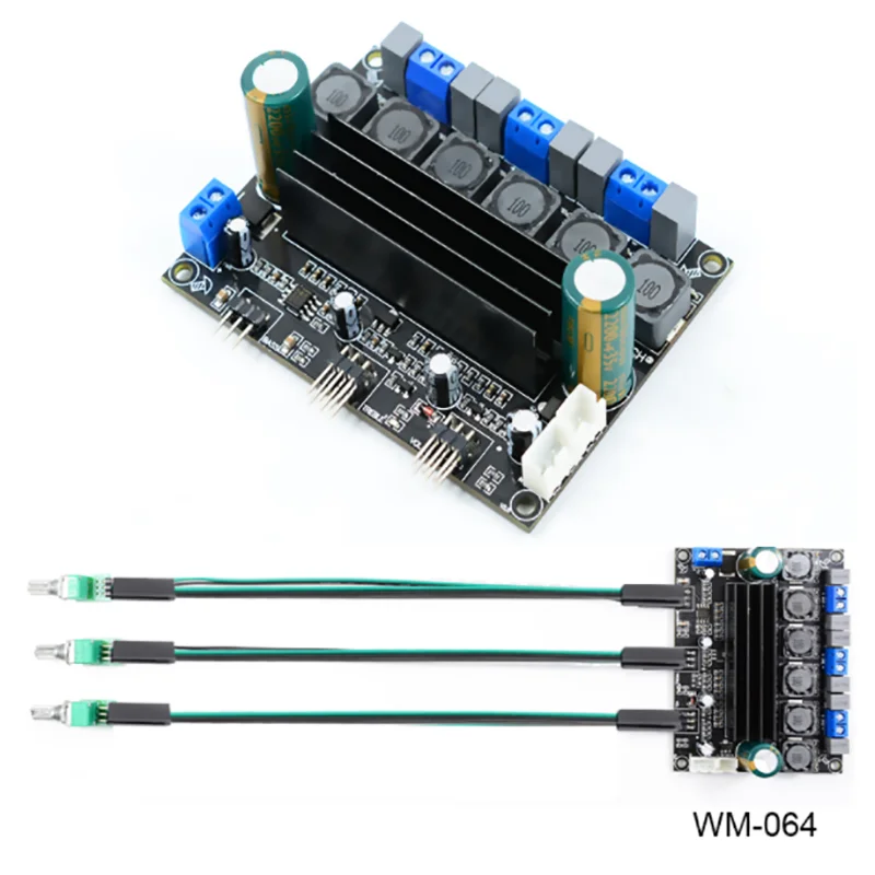 

WM-064 Fever TPA3116D2 high power HIFI digital 2.1 super subwoofer power amplifier board potentiometer flexible extension