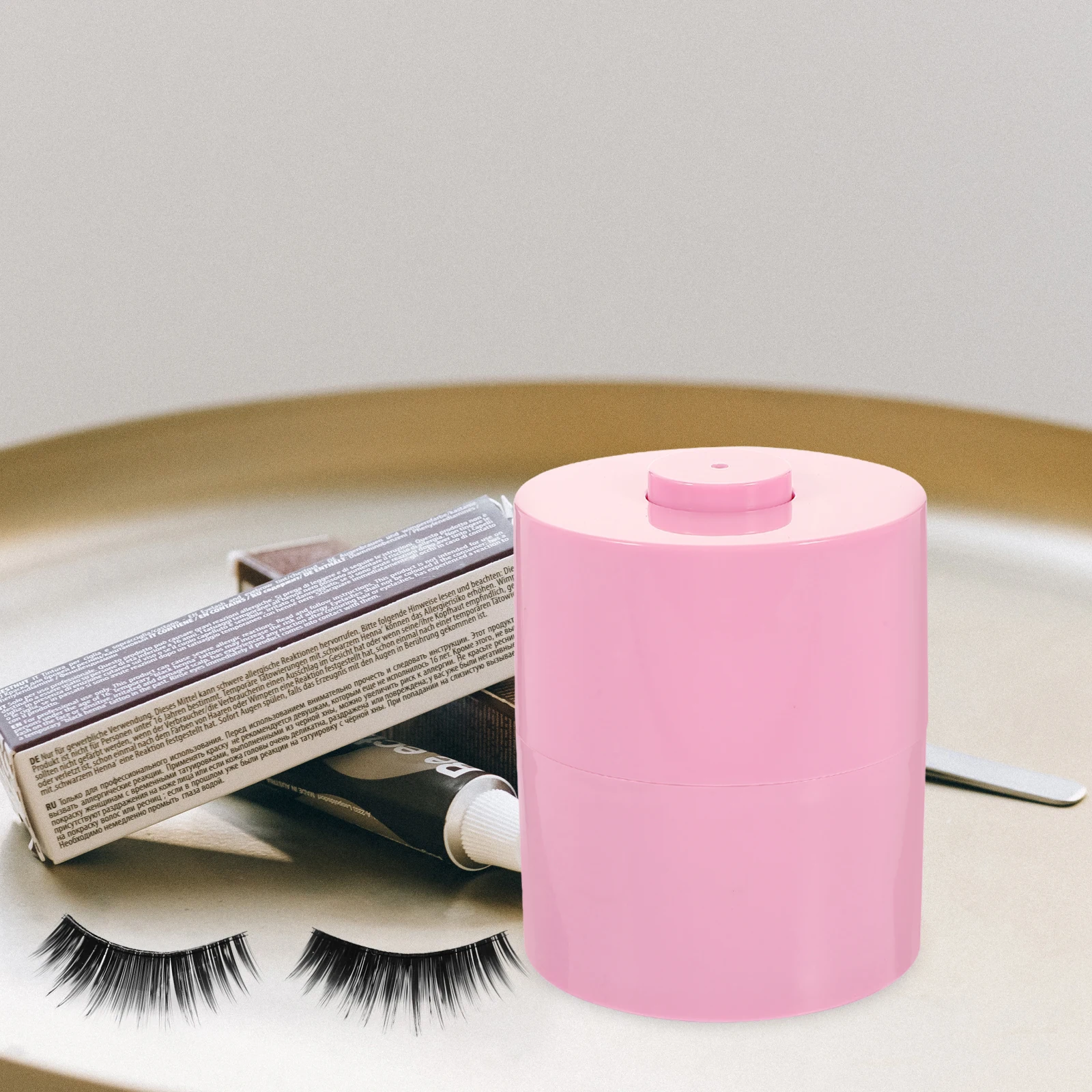 

Lash Glue Storage Container Pink Airtight Holder Organizer For Extensions Supplies Sealed Dustproof Portable Storage Case