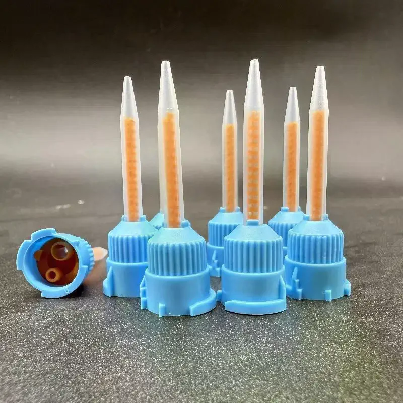 

10/50 шт., дозирующий пистолет для оттисков, аксессуары, стоматологические материалы, насадки для смешивания оттисков, силиконовая резина, смесительная головка 10:1