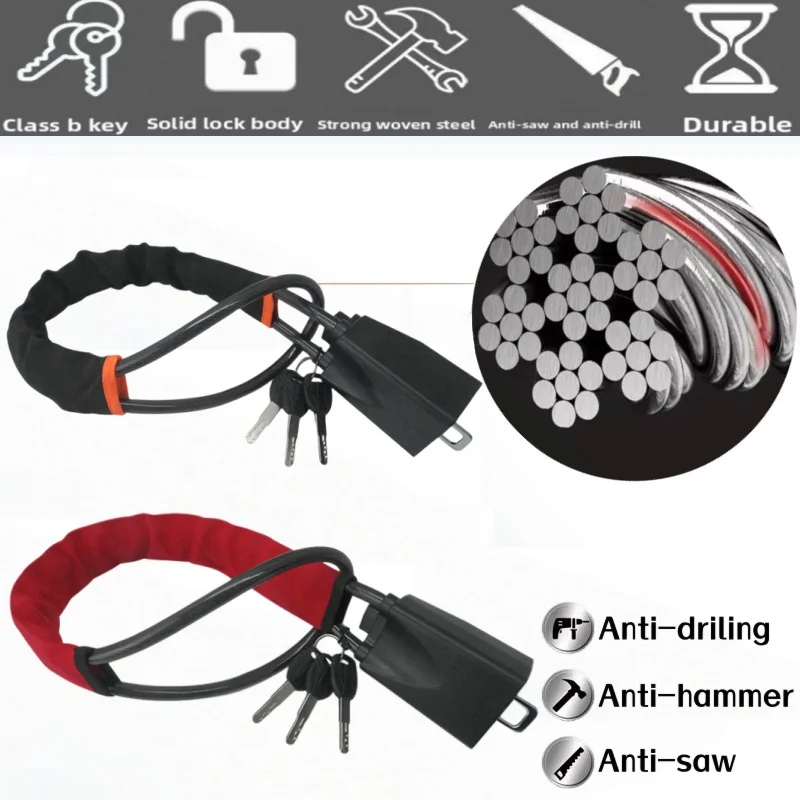 Car Steering Wheel Lock Universal Seat Belt Anti-Theft Lock With 3 Keys Anti-theft Device For Most Cars SUV Car Accessories