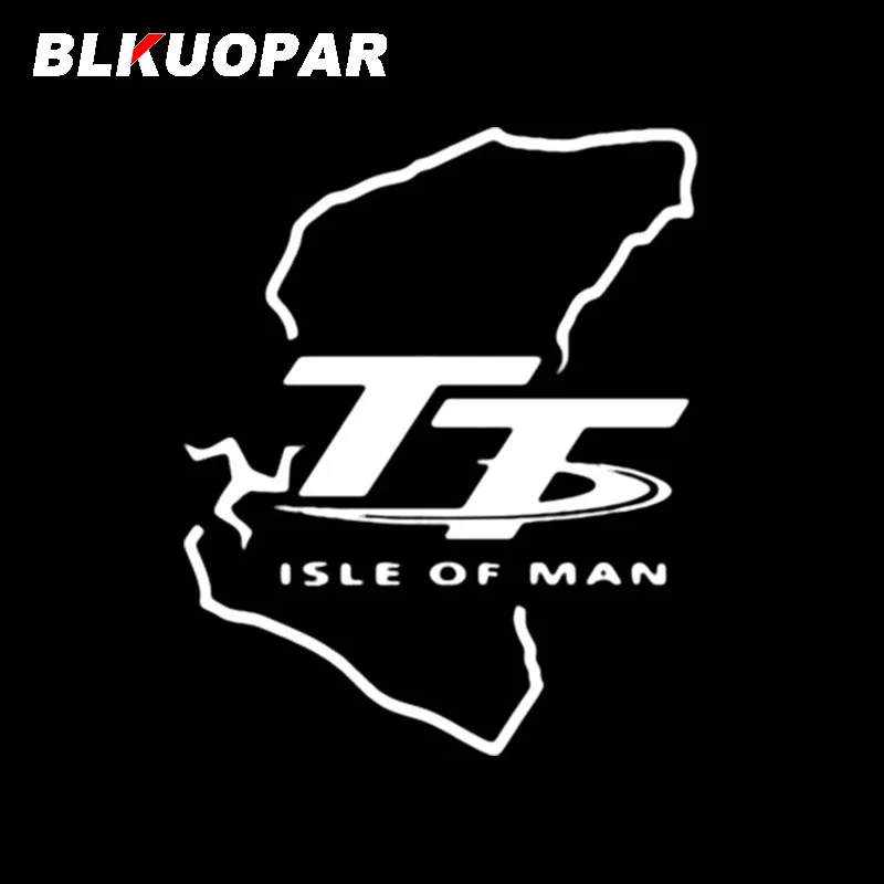 BLKUOPAR-pegatina de coche de carreras Isle Of Man TT Map, calcomanía creativa, gráficos troquelados, ventanas, maletero, parachoques, caravana,