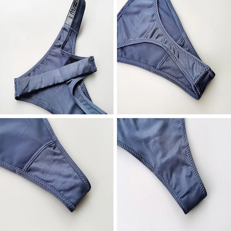 Sexy Frauen Tangas G-String niedrige Taille Höschen Mode Tanga für weibliche Push-up-Dessous mit Buchstaben sexy Strass Tanga
