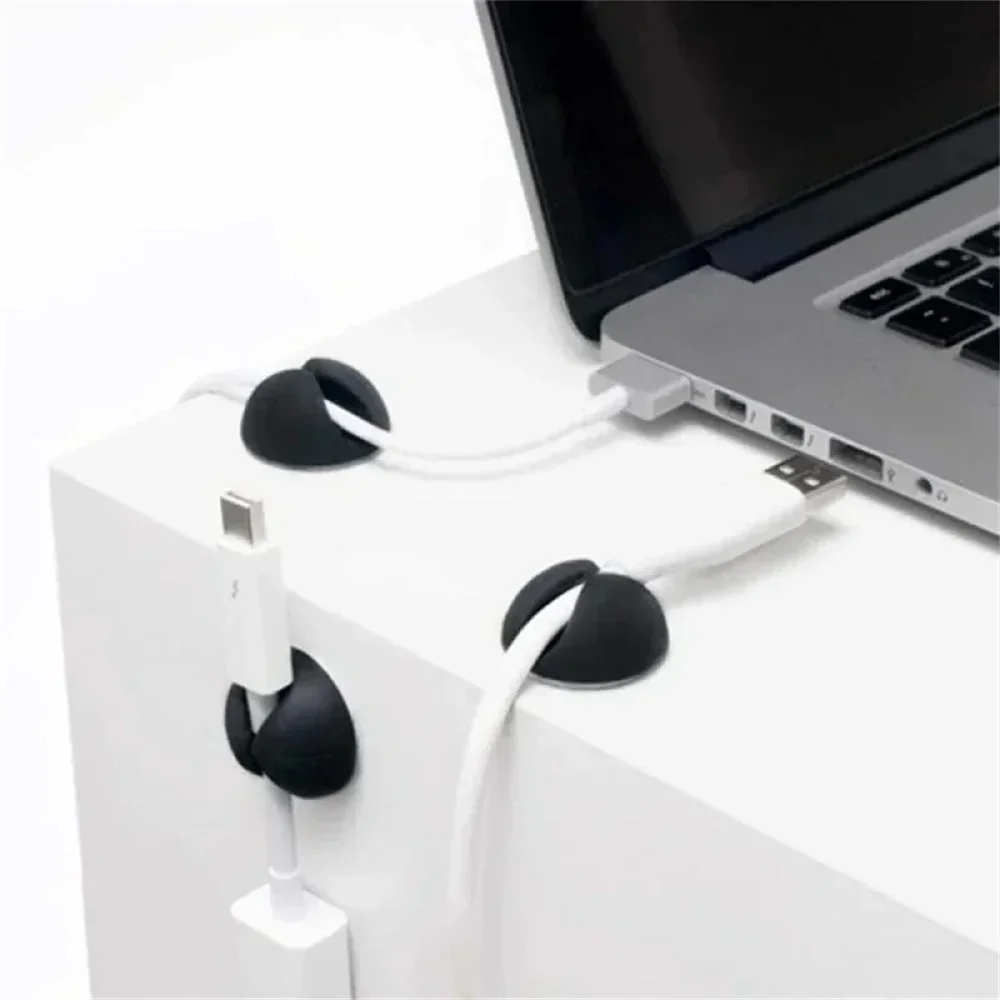 20PCS Silicone Cable Organizer Cord Winder Wire Clips Cable Tidy Management Holder for Desktop Office Phone Mouse PC Accessories gallery 4